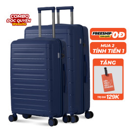 Vali Combo 2 Vali Larita Pome Size M + L Dark Blue