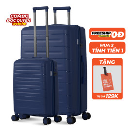 Vali Combo 2 Vali Larita Pome Size S + L Dark Blue