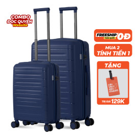 Vali theo bộ Combo 2 Vali Larita Pome Size S + M Dark Blue