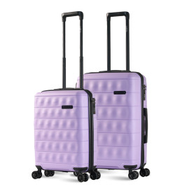 Vali kéo nhựa dẻo Combo 2 Vali Larita Rey Size S + M Purple