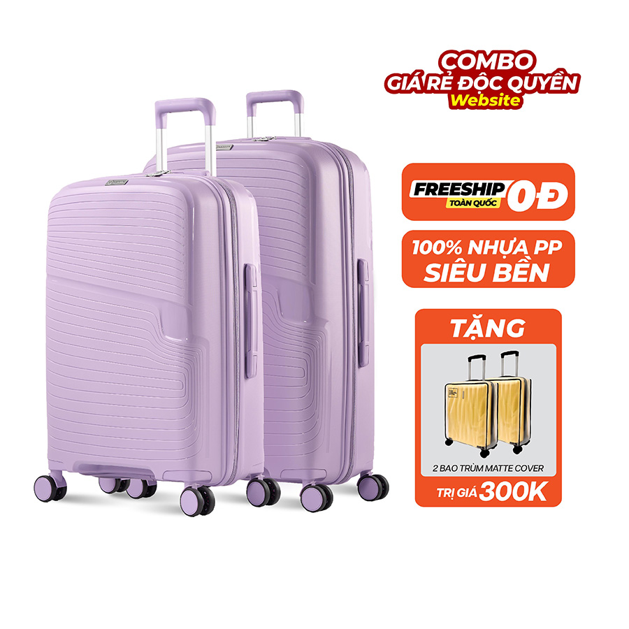 Vali Combo 2 Vali Larita Romi Size M + L Purple