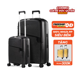 Vali Combo 2 Vali Larita Romi Size S + L Black