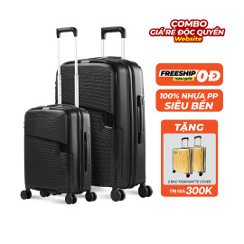 Vali theo bộ Combo 2 Vali Larita Romi Size S + M Black