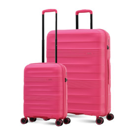 Vali Combo 2 Vali Larita Zuri TS0326 Size S + L Neon Pink