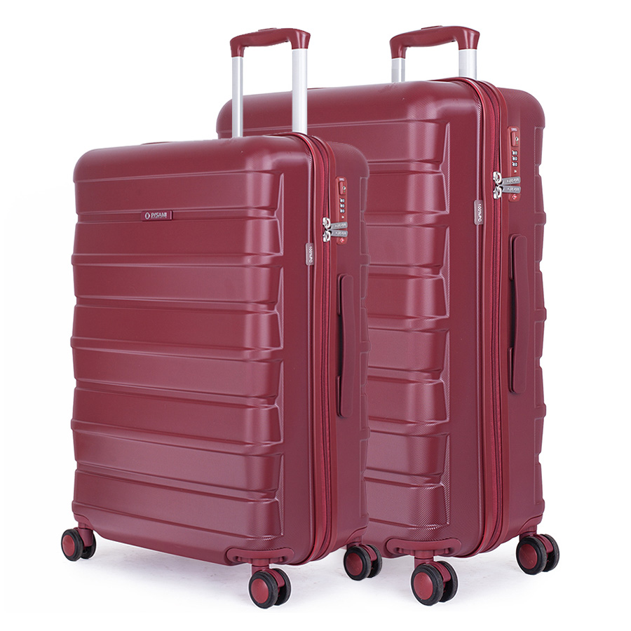 Vali Combo 2 Vali Pisani Tatti Size M + L Burgundy