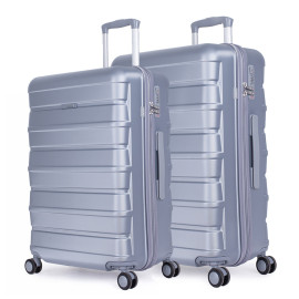 Vali theo bộ Combo 2 Vali Pisani Tatti Size M + L Silver Gray