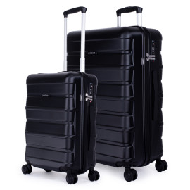 Vali Combo 2 Vali Pisani Tatti Size S + L Silver Gray