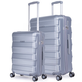 Vali Combo 2 Vali Pisani Tatti Size S + M Silver Gray