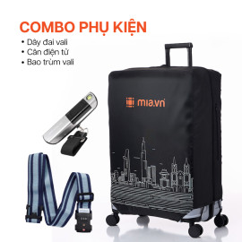 Phụ kiện khác Combo 3 món phụ kiện Bao trùm vali + Dây ràng vali + Cân hành lý điện tử 