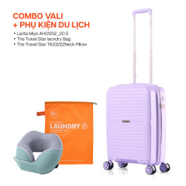 Vali Combo Carry-On Larita Miyo Yellow Tiện Lợi