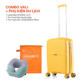 Vali theo bộ Combo Carry-On Larita Miyo Yellow Tiện Lợi