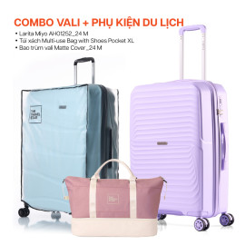 Vali Combo Du Lịch Dài Ngày Larita Miyo Yellow Tiện Lợi