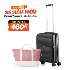 Vali theo bộ Combo Travel Set Larita Miyo Black Tiện Lợi