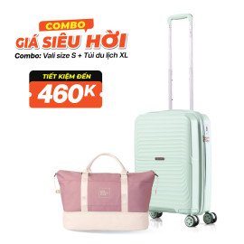 Vali Combo Travel Set Larita Miyo Black Tiện Lợi