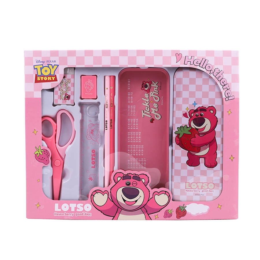 Phụ kiện khác Disney Bộ dụng cụ học tập Lotso DM0011T1 Set 6 Pink