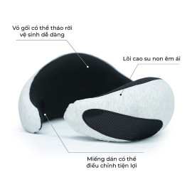 Gối cổ du lịch Gối cổ công thái học The Travel Star TC360 S Ash Grey