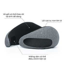 Gối cổ du lịch Gối cổ công thái học The Travel Star TC360 S Ash Grey