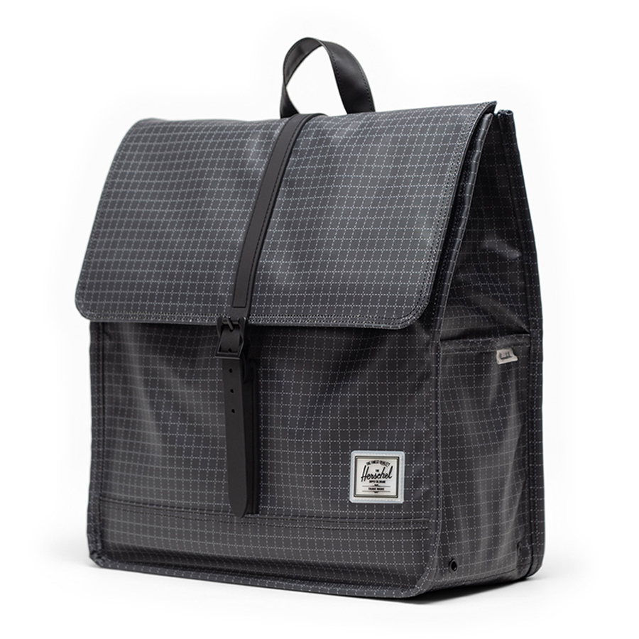 Balo Herschel City Weather Resistant Mid Volume 13" Backpack M Grid Black