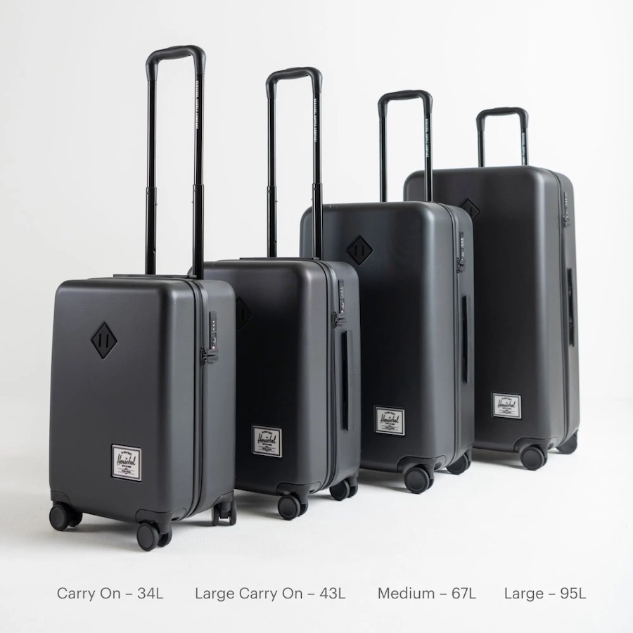 Vali kéo nhựa cứng Herschel Heritage TM Hardshell Large Carry On_20 S Black Gradient