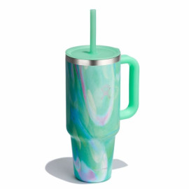 Bình nước Hydro Flask HWB_01_All Around Travel Tumler Ly giữ nhiệt 40 OZ 1183 ml Seaspritz Pink Le