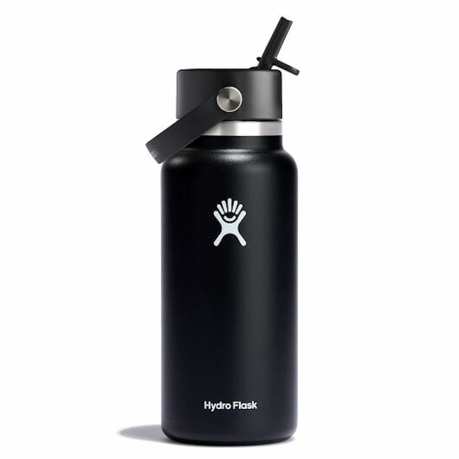 Bình nước Hydro Flask HWB_05 Wide Flex Straw Cap Bình giữ nhiệt 32 OZ 946 ml Black