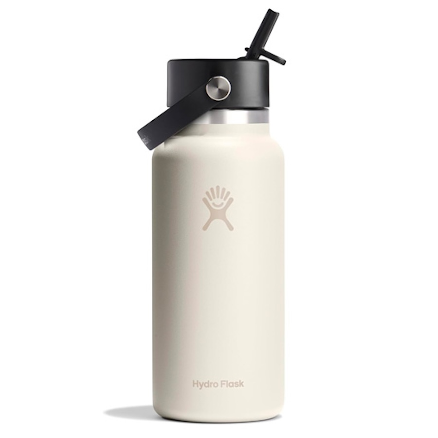 Bình nước Hydro Flask HWB_05 Wide Flex Straw Cap Bình giữ nhiệt 32 OZ 946 ml Ivory