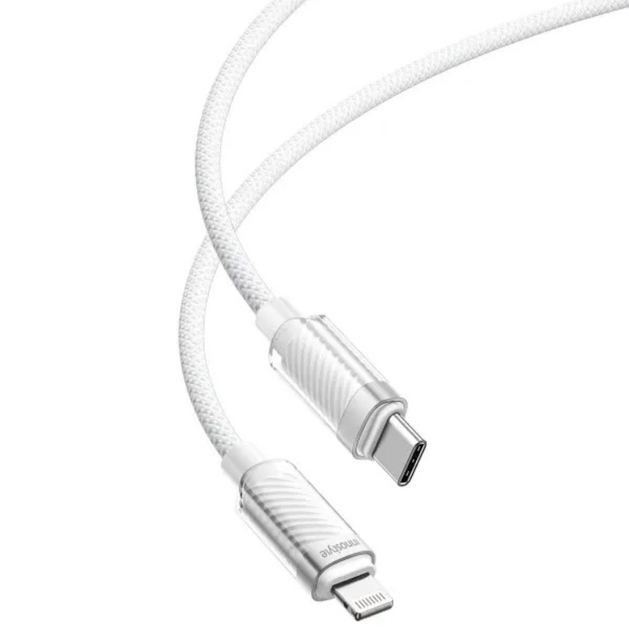Phụ Kiện Điện Tử Innostyle CAB_01 Cáp_SCL150WHT USB-C to Lightning CryStalShine 1.5m White