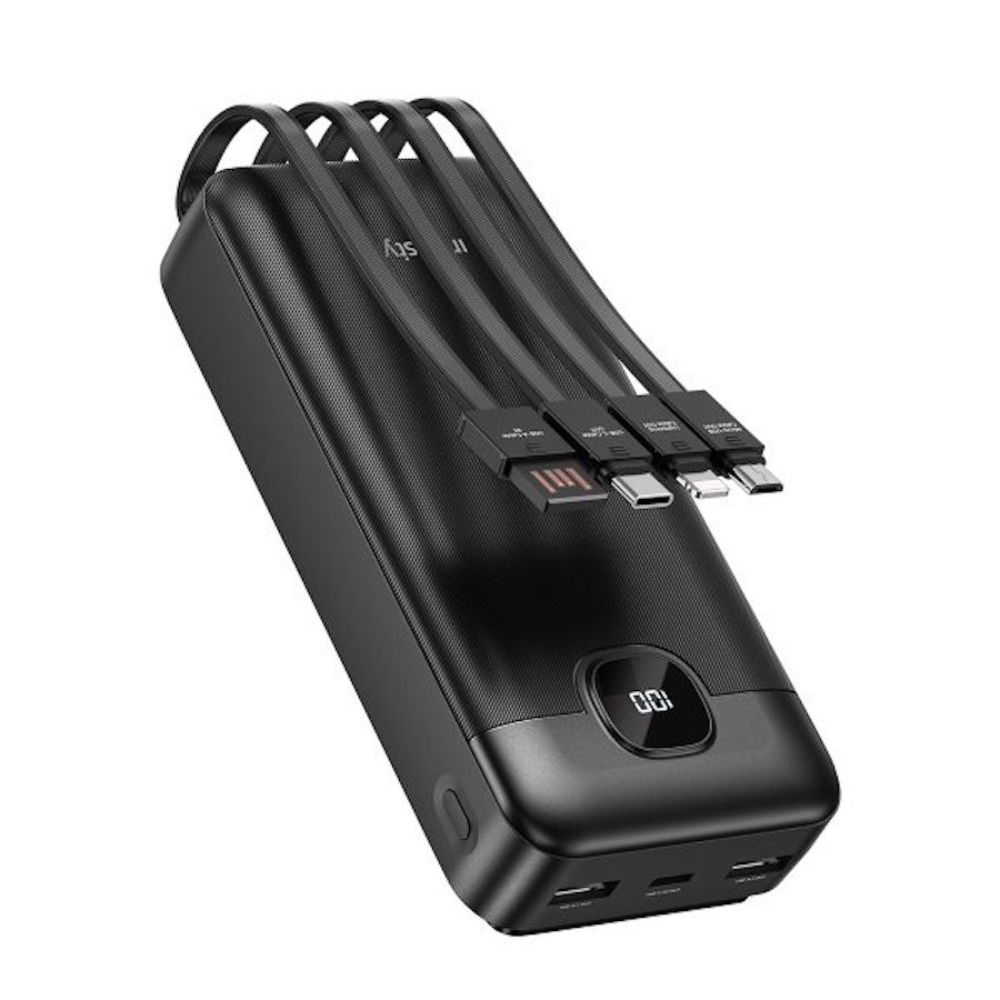 Phụ Kiện Điện Tử Innostyle PWB_01 Sạc dự phòng MultiCharge Go kèm 4 cáp 20000 mAh Black