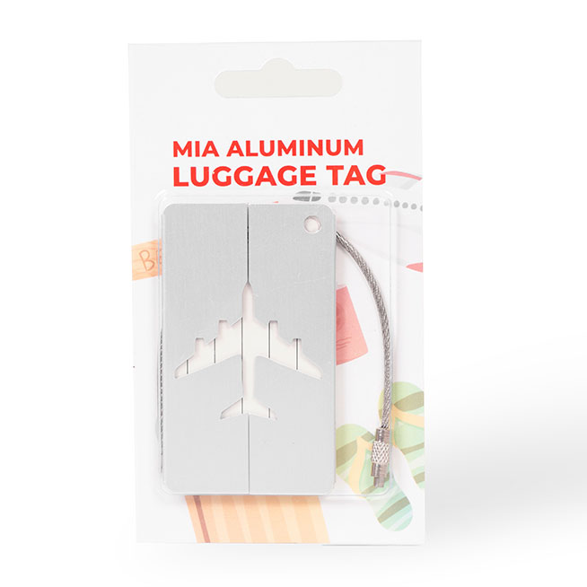 Thẻ treo hành lý Mia Aluminum Luggage Tag S Silver