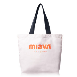 Túi đeo chéo Mia Heritage Tote M White