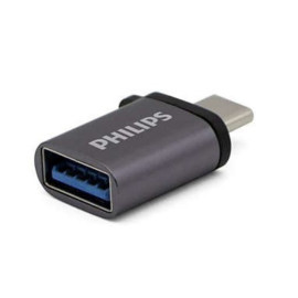 Phụ kiện khác Philips Bộ chuyển đổi OTG Type-C to USB-A (3.0) SWA3080 S Grey