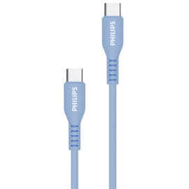 Phụ kiện khác Philips Cáp sạc điện thoại có đầu nối Type C to Type C, 1,2M (USB2.0) DLC8601B S Black