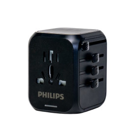 Phụ kiện khác Philips Ổ cắm điện du lịch universal PD20W SPN3351BK S Black