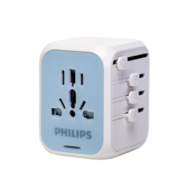 Phụ kiện khác Philips Ổ cắm điện du lịch universal PD20W SPN3351BK S Black