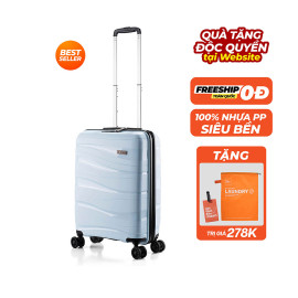 Vali kéo nhựa dẻo Pisani Lani TR608_20 S Light Blue