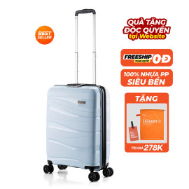 Vali kéo nhựa dẻo Pisani Lani TR608_20 S Light Blue