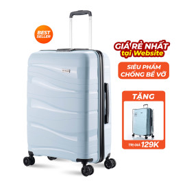 Vali kéo nhựa dẻo Pisani Lani TR608_28 L Light Blue