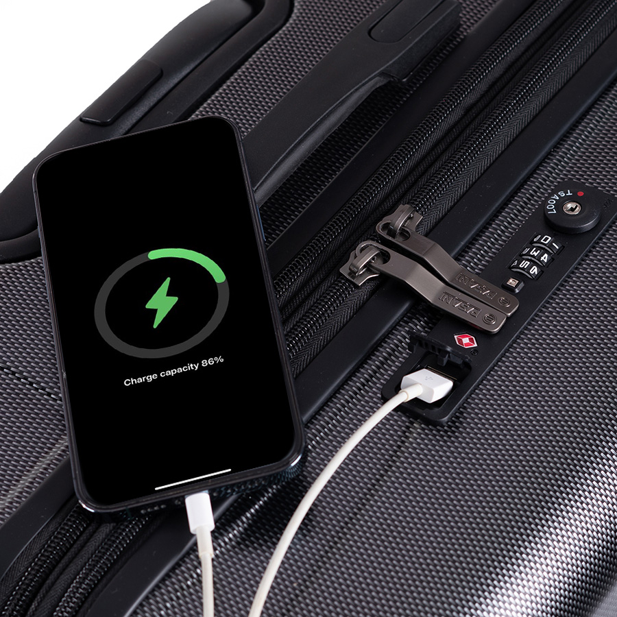 Vali kéo nhựa dẻo Pisani Vitta 8359_20 S Black Carbon