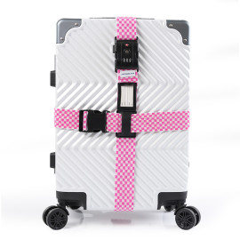 Dây đai vali The Travel Star BLT_02 TSA Cross Luggage Belt S Pink