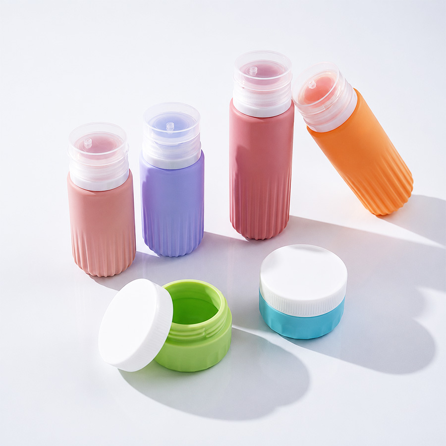 Bộ chai lọ chiết mỹ phẩm The Travel Star BTL_02 Silicone Travel Bottle Set 6in1 S Rainbow