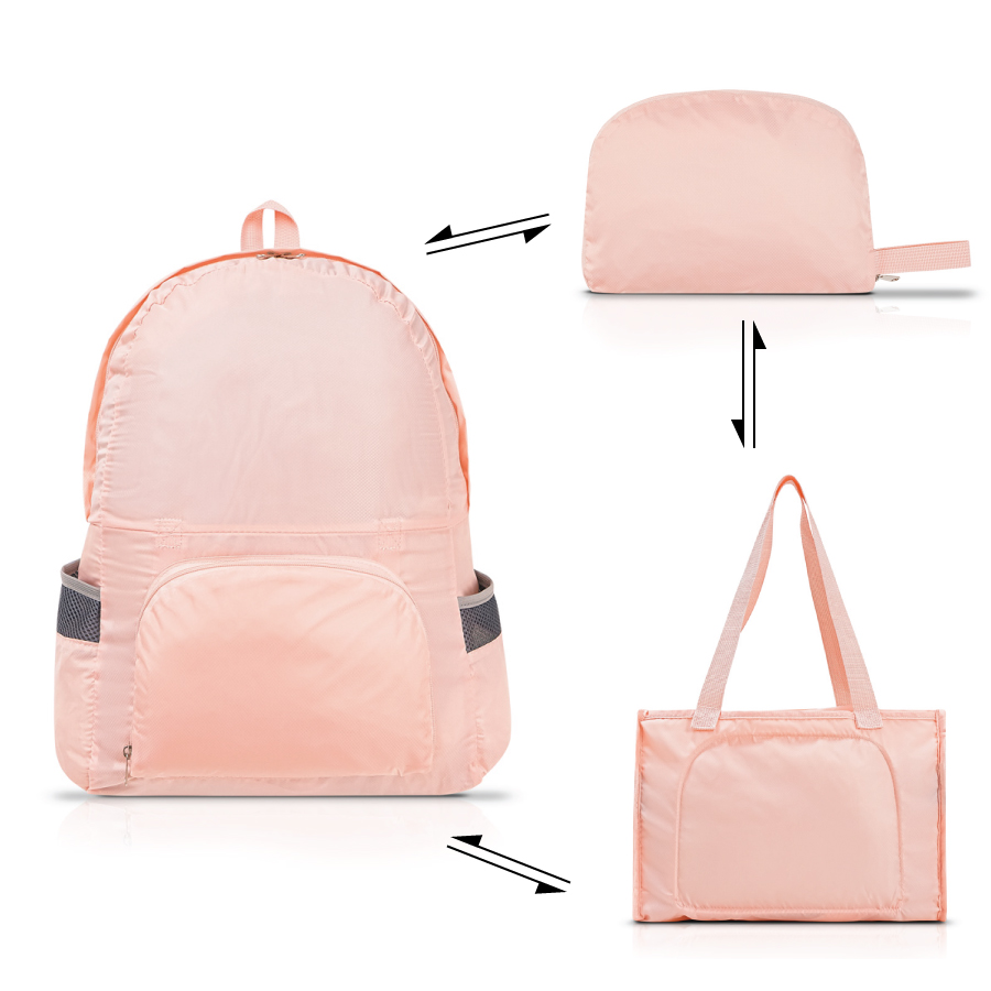The Travel Star FBP_01 Foldable Backpack - Tote 2in1 S Pink