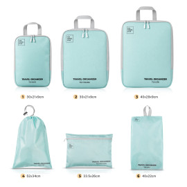 Túi phân loại hành lý The Travel Star GoFlex Organizer Set 6in1 S Blue