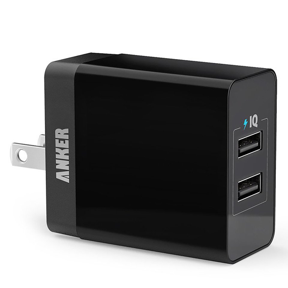 Phụ kiện du lịch Anker PowerPort 2 Lite - 12w - new model (2 IQ ports) S Black