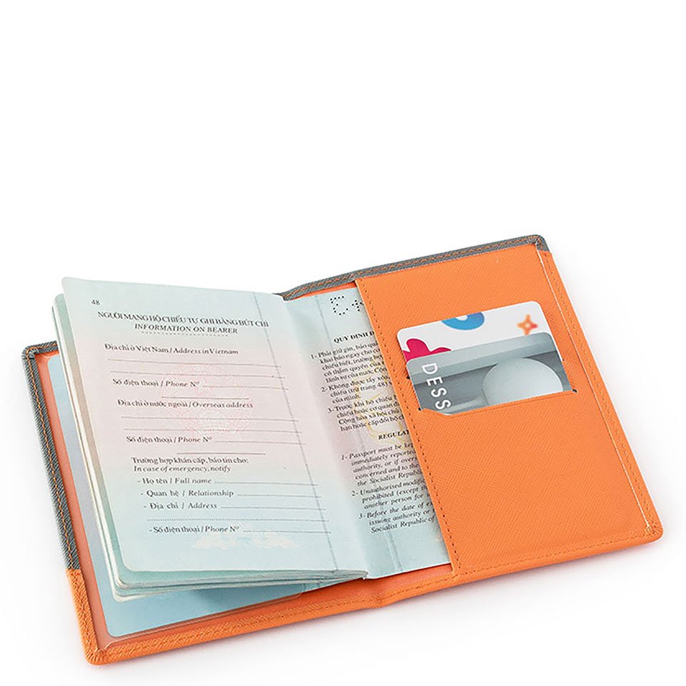 Ví đựng hộ chiếu/passport Anse Passport Cover LA302 S Gray