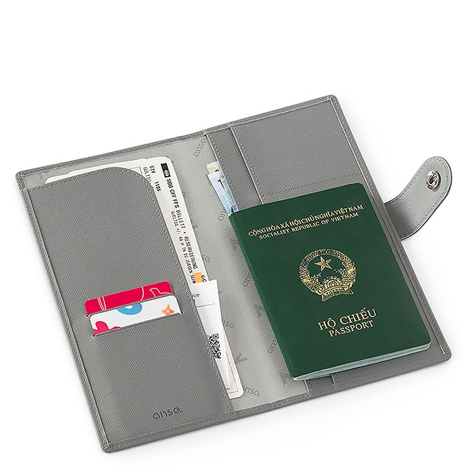 Ví đựng hộ chiếu/passport Anse Passport Cover LA311 S Gray