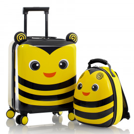 Balo trẻ em Combo Heys Vali + Balo Super Tots Spinner Bumble Bee Yellow