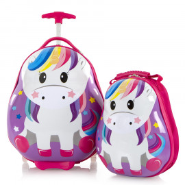 Balo trẻ em Combo Heys Vali + Balo Travel Tots Unicorn Pink