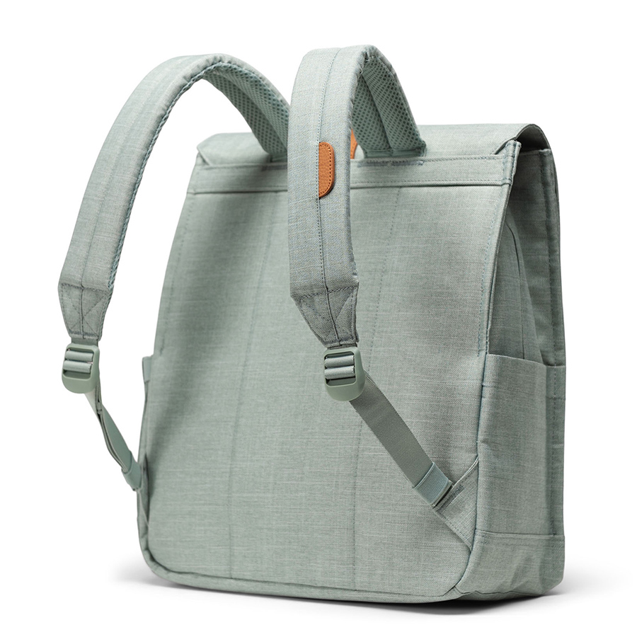 Balo laptop Herschel City TM Mid Volume 13" Backpack M Iceberg Green Crosshatch