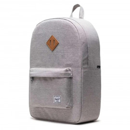 Balo Herschel Heritage Standard 15" Backpack M Light Grey Crosshatch/Natural
