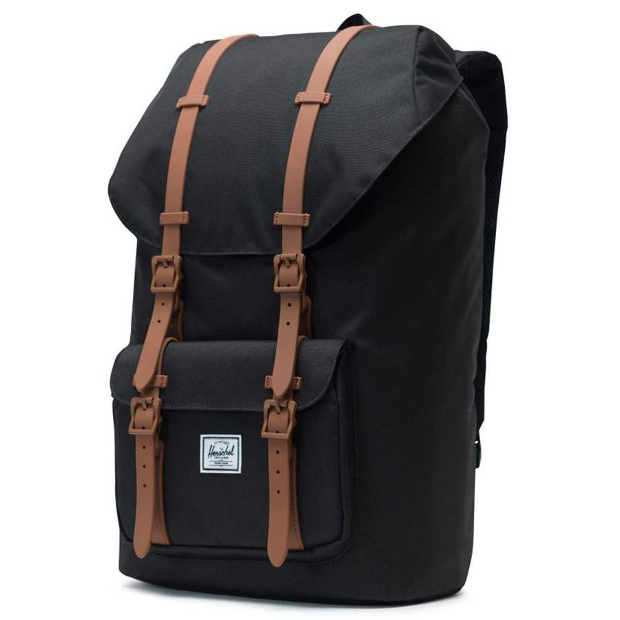 Balo Herschel Little America Standard 15" Backpack M Black/Saddle Brown